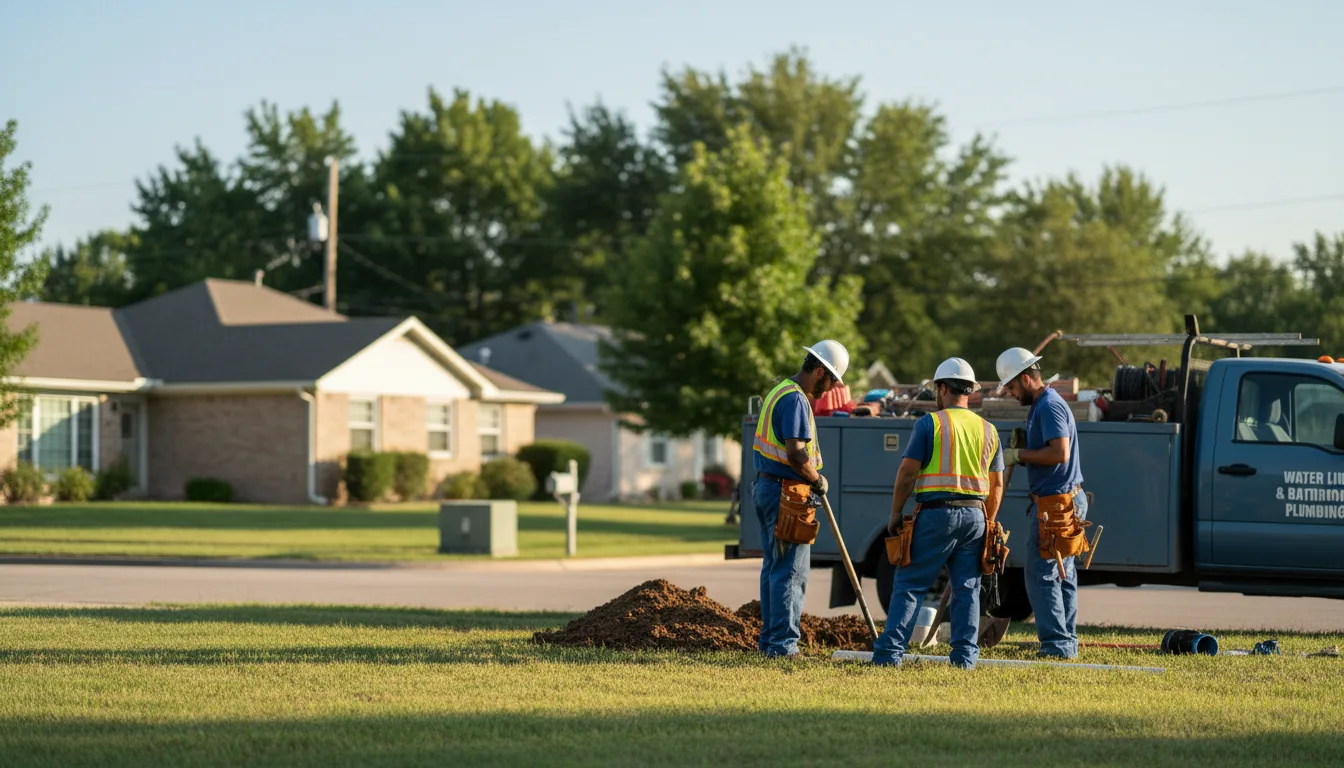 Residential water line and bathroom plumbing service in Elmwood, TN